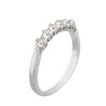 Antique Five Stone Diamond Wedding Band in 14kt White Gold