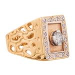 Antique Round Diamond Ring in 14kt Gold