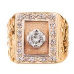 Antique Round Diamond Ring in 14kt Gold