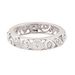 Forever Diamonds Antique Style Diamond Eternity Band in 14kt White Gold
