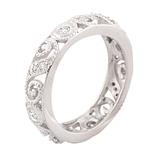 Antique Style Diamond Eternity Band in 14kt White Gold