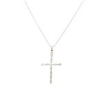 Forever Diamonds Baguette Diamond Cross in 14kt White Gold