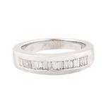 Baguette Diamond Wedding Band in 14kt White Gold