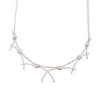 Forever Diamonds Barbed Wire Diamond Necklace in 14kt White Gold