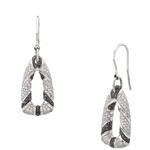 Black and White Diamond Dangling Earrings in 18kt White Gold