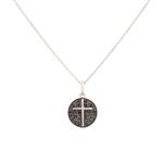 Black Diamond Cross in 14kt White Gold