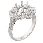 Forever Diamonds Blossom Diamond Engagement Ring Setting in 18kt White Gold