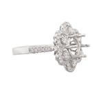 Blossom Diamond Engagement Ring Setting in 18kt White Gold