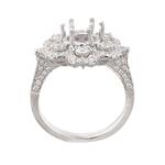 Blossom Diamond Engagement Ring Setting in 18kt White Gold