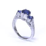 Sapphire and Diamond Ring in 14kt White Gold