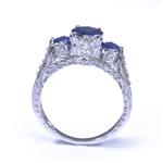 Sapphire and Diamond Ring in 14kt White Gold