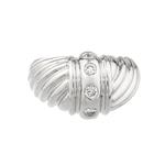 Braided Diamond Ring in 14kt White Gold