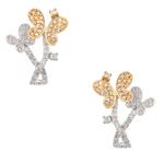 Butterfly Diamond Earrings in 14kt Two- Tone Gold