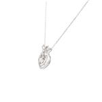 Butterfly Diamond Heart Pendant in 18kt White Gold