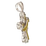 Canary Yellow Diamond Cross in 14kt White Gold