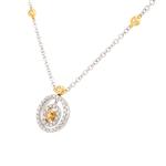 Canary Yellow Diamond Necklace in 18kt White Gold