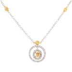 Forever Diamonds Canary Yellow Diamond Necklace in 18kt White Gold