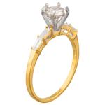 Champagne Diamond Engagement Ring in 18kt Gold