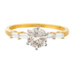 Forever Diamonds Champagne Diamond Engagement Ring in 18kt Gold