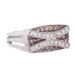 Chocolate Diamond Ring in 14kt White Gold