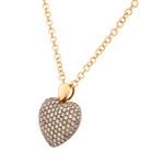 Chocolate Diamonds Heart Pendant in 18kt Rose Gold