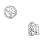 Circle of Life Diamond Cluster Earrings in 14kt White Gold