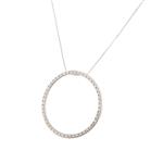 Circle of Life Diamond Pendant in 14kt White Gold
