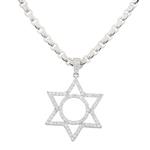 Forever Diamonds Circle of Life in Star of David Diamond Pendant in 14kt White Gold