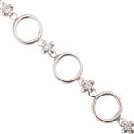 Circles and Diamonds Bracelet in 14kt White Gold