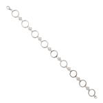 Circles and Diamonds Bracelet in 14kt White Gold