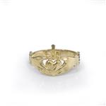 Forever Diamonds Claddagh Ring in 14kt Yellow Gold 