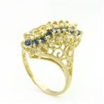 Colored Cubic Zirconia Ring in 14kt Gold