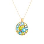 Colored Stone Pendant in 14kt Gold