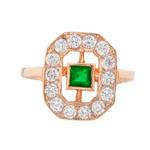 Forever Diamonds Colored Stone Ring in 14kt Rose Gold