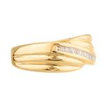 Contour Diamond Wedding Band in 14kt Gold