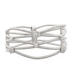 Corded Diamond Bangle in 14kt White Gold