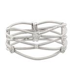 Corded Diamond Bangle in 14kt White Gold