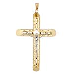 Crucifix Pendant in 14kt Two- Tone Gold