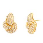 Cubic Zirconia Earrings in 14kt Gold