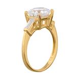 Cubic Zirconia Engagement Ring in 14kt Gold