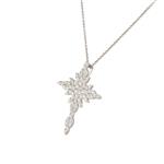 Cubic Zirconia Snowflake Cross in Sterling Silver