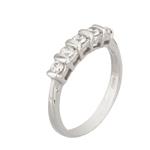 Cubic Zirconia Wedding Band in 18kt White Gold
