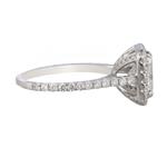 Cushion Cut Diamond Halo Engagement Ring in 18kt White Gold