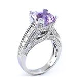 Forever Diamonds Kunzite Diamond Ring in 18kt White Gold