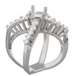 Custom Made Diamond Engagement Ring Setting in 14kt White Gold