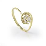 Cubic Zirconia Cluster Ring in 14kt Yellow Gold 
