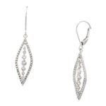 Dangling Diamond Earrings in 14kt White Gold