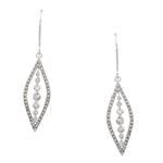 Dangling Diamond Earrings in 14kt White Gold