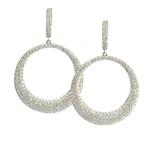 Forever Diamonds 7.00ct TDW. Circle of Life Diamond Earrings in 18kt White Gold