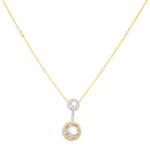 Diamond And Topaz Necklace in 18kt Gold
